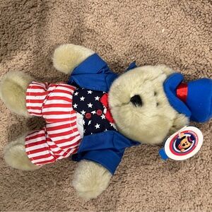 Starbucks Bearista Patriotic Bear in Blue and Red Outfit-2002